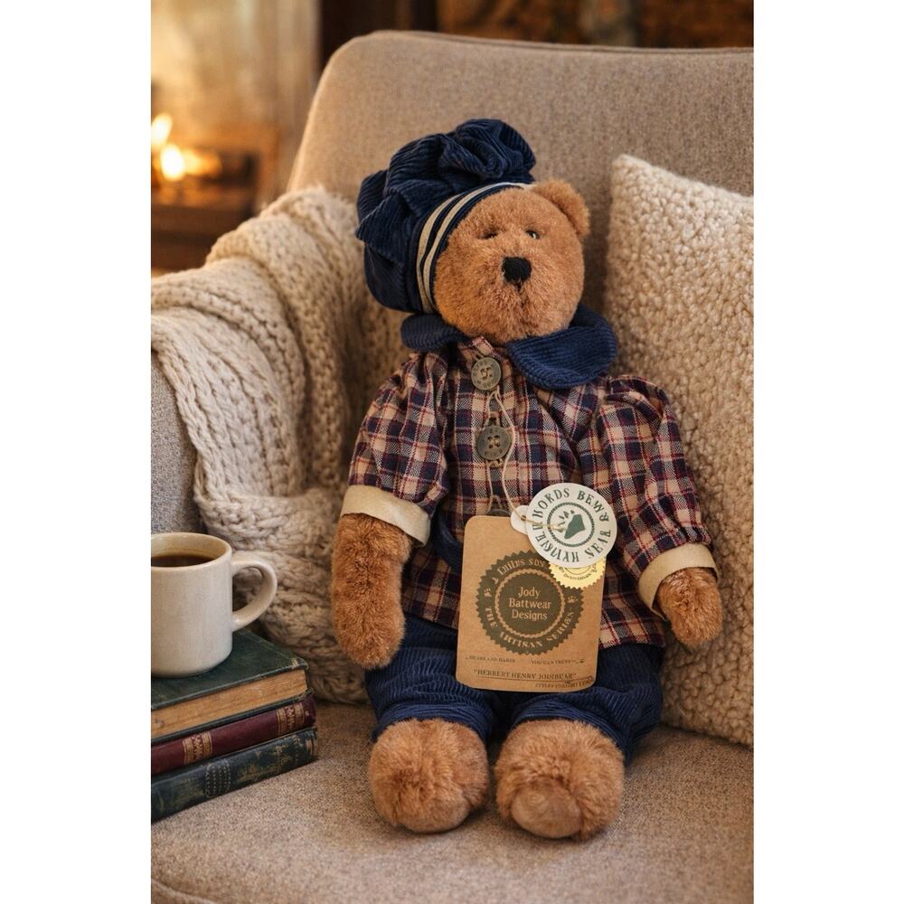 Boyds Bears Bearwear Herbert Henry Jodibear Plush Doll w Tags 9” - Picture 1 of 7